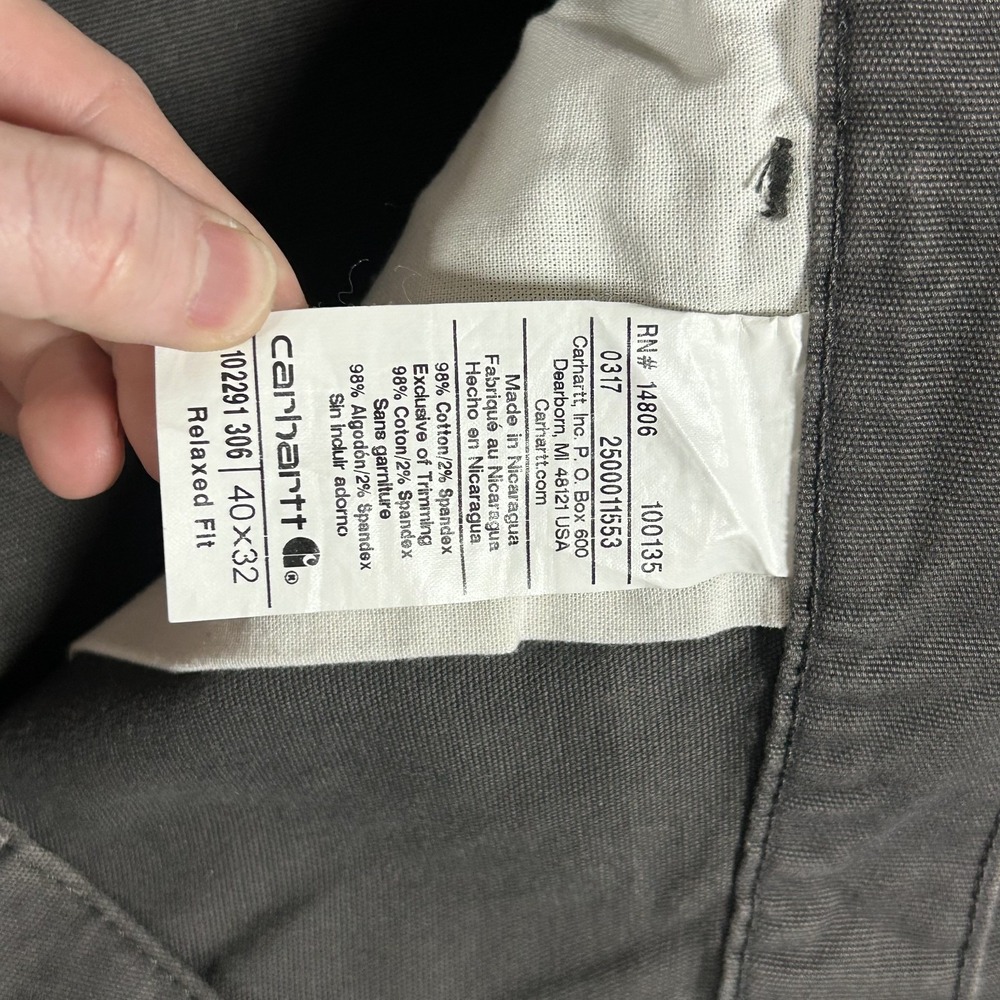 Carhartt Relaxed Fit Work Pants Men's 40x32 Brown Carpenter Utility Pants #2623 - Picture 5 of 9